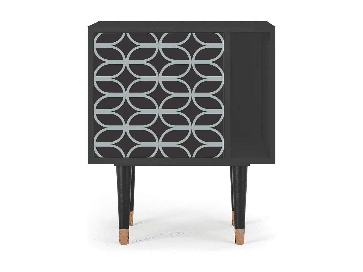 Table de nuit - 57х69х48 cm - S2 - Braided Blue, Anthracite