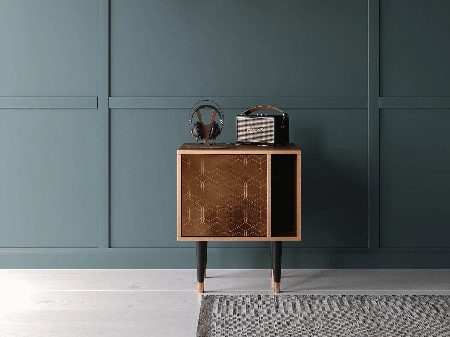 Nachtkastje - 57х69х48 cm - S2 - Chocolate Bar, Walnoot