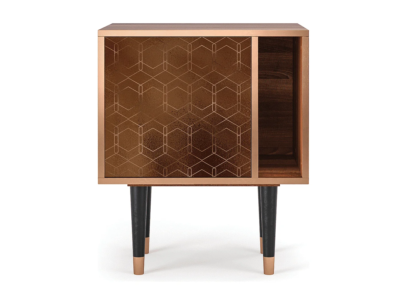 Stolik nocny - 57х69х48 cm - S2 - Chocolate Bar, Orzech