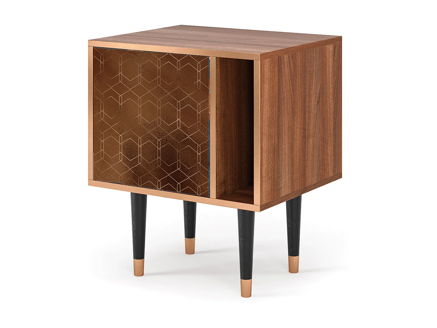 Stolik nocny - 57х69х48 cm - S2 - Chocolate Bar, Orzech