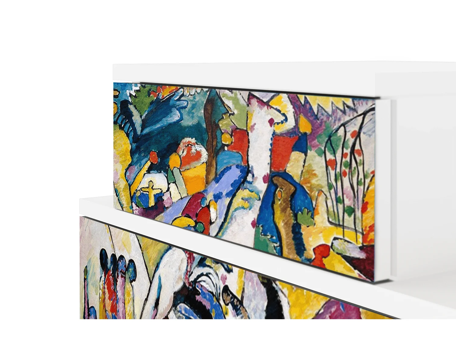 Stolik nocny - 58х58х41 cm - NS1 - Improvisation 26  , Biały