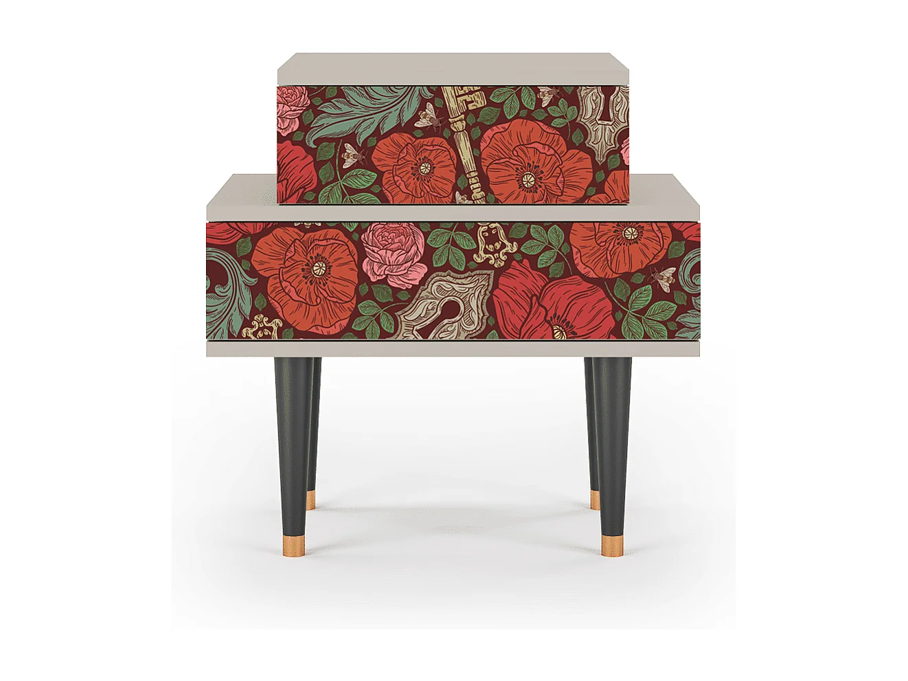 Table de nuit - 58х58х41 cm - NS1 - Poppy Garden, Sable