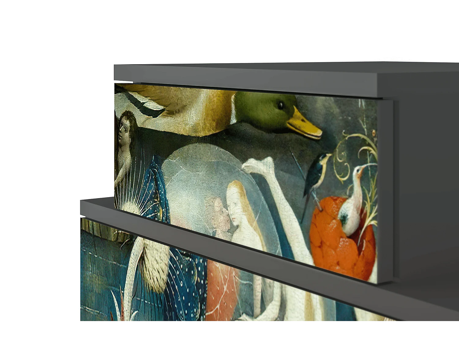 Stolik nocny - 58х58х41 cm - NS1 - The Garden Of by Bosch, Antracyt