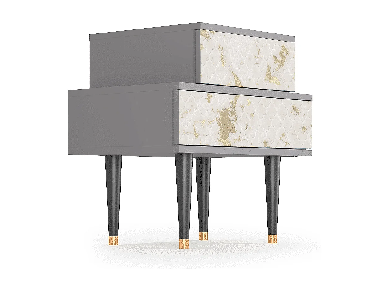 Table de nuit - 58х58х41 cm - NS1 - Sahara desert, Gris