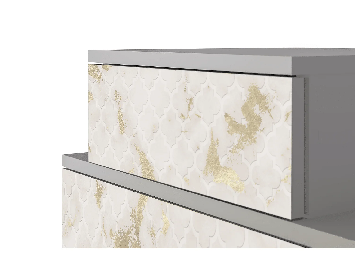 Table de nuit - 58х58х41 cm - NS1 - Sahara desert, Gris