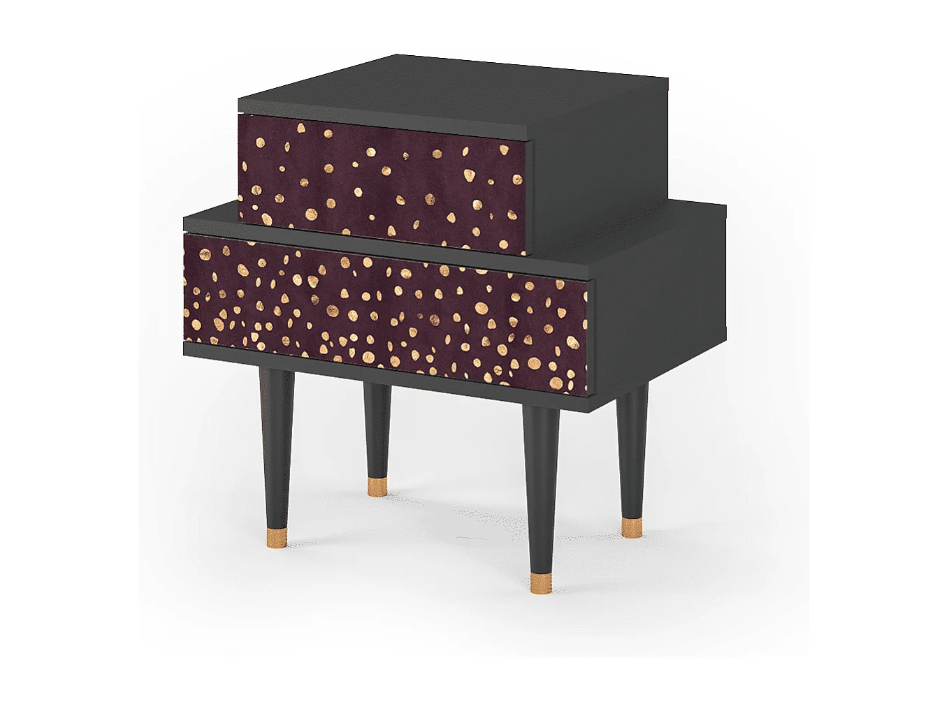 Table de nuit - 58х58х41 cm - NS1 - Glowworms, Anthracite