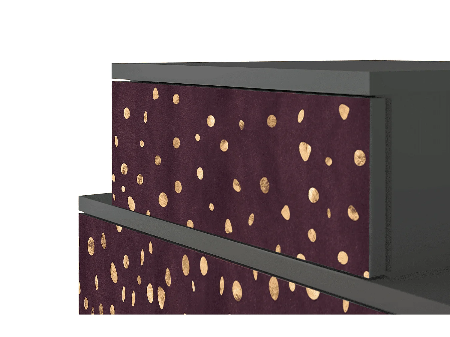 Table de nuit - 58х58х41 cm - NS1 - Glowworms, Anthracite