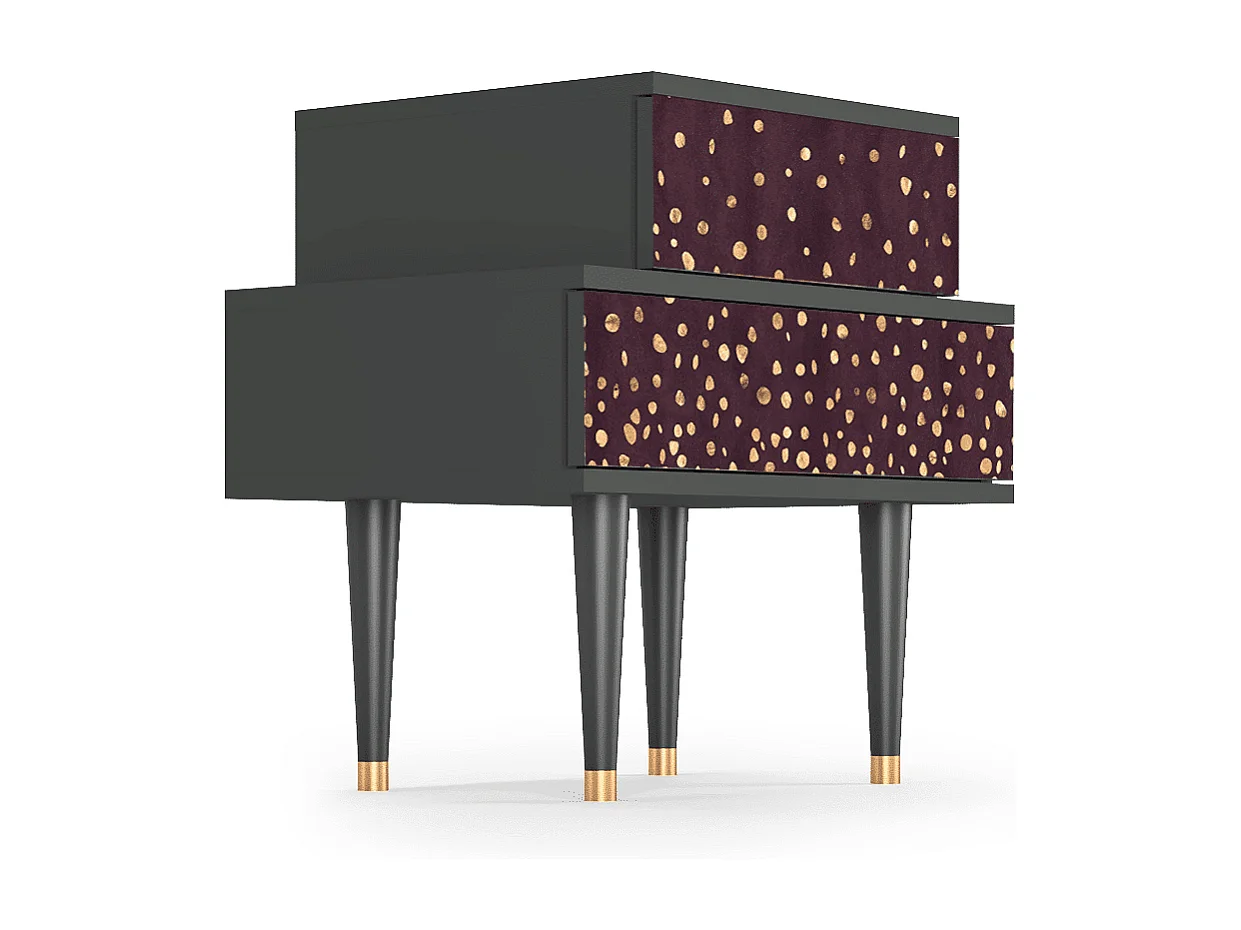 Stolik nocny - 58х58х41 cm - NS1 - Glowworms, Antracyt