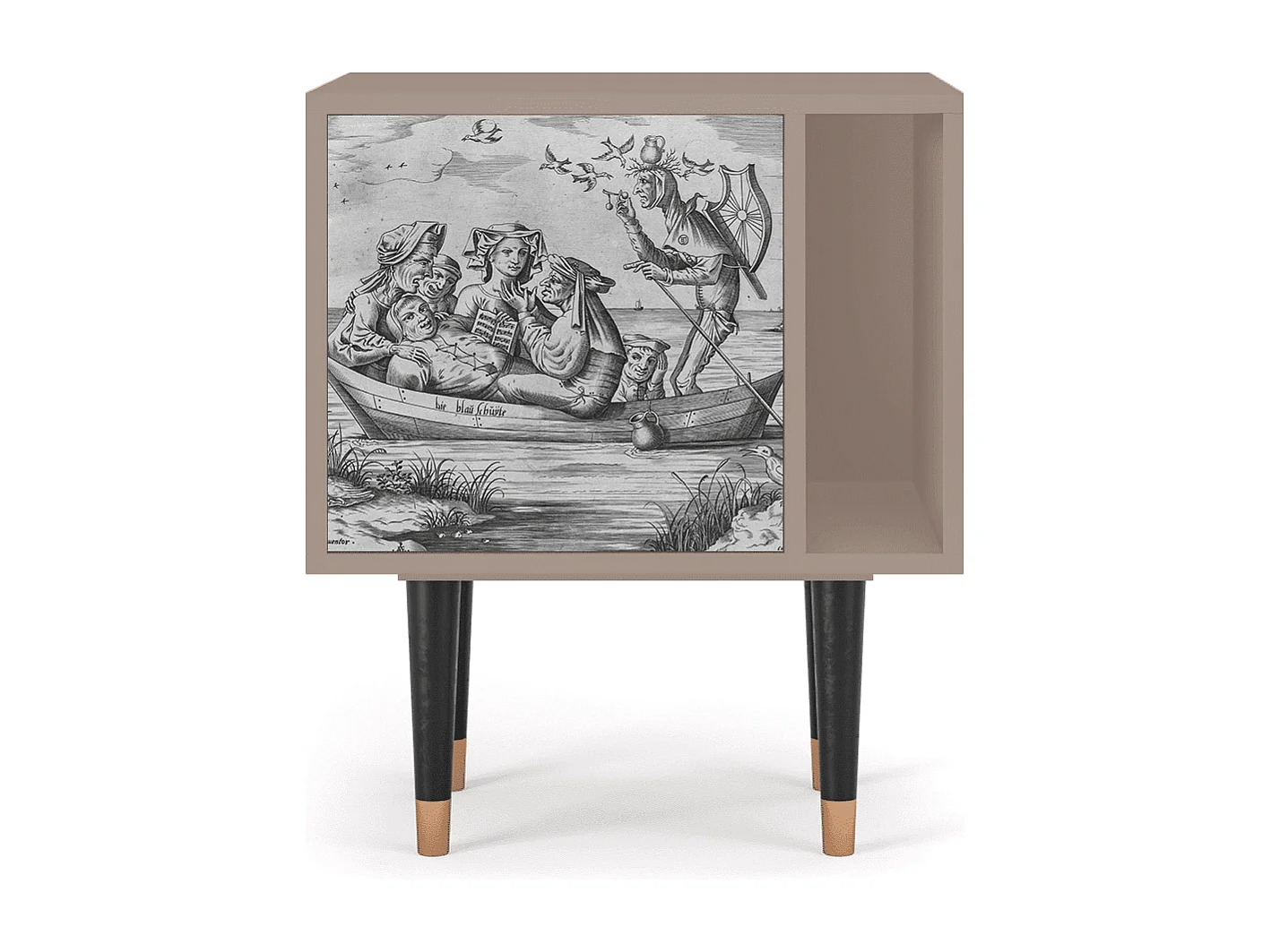 Comodino - 57х69х48 cm - S2 - Blau Schuyte, Latte