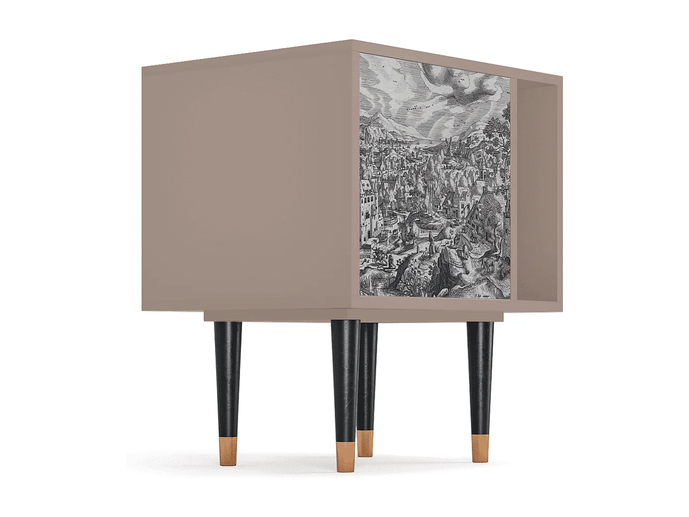 Comodino - 57х69х48 cm - S2 - Blau Schuyte, Latte