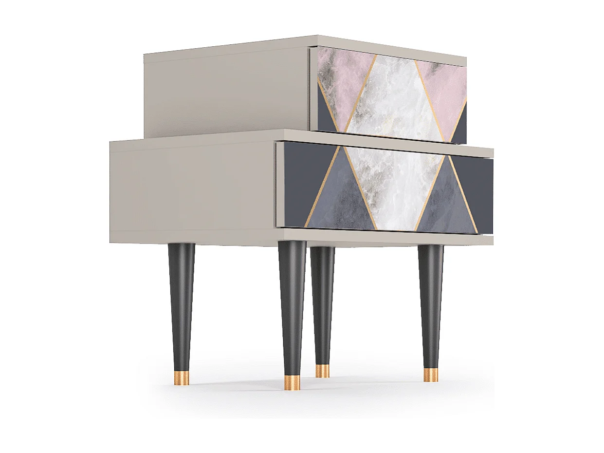 Stolik nocny - 58х58х41 cm - NS1 - Ideal Harmony, Piaskowy