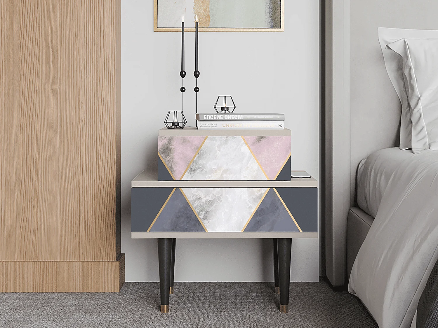 Table de nuit - 58х58х41 cm - NS1 - Ideal Harmony, Sable