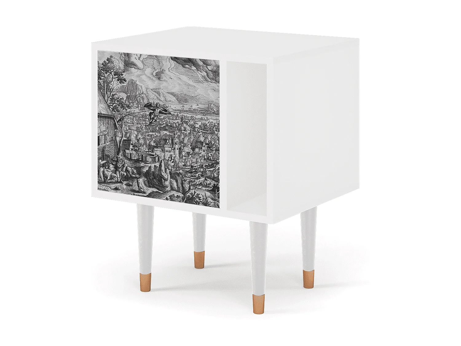 Table de nuit - 57х69х48 cm - S2 - Departure, Blanc