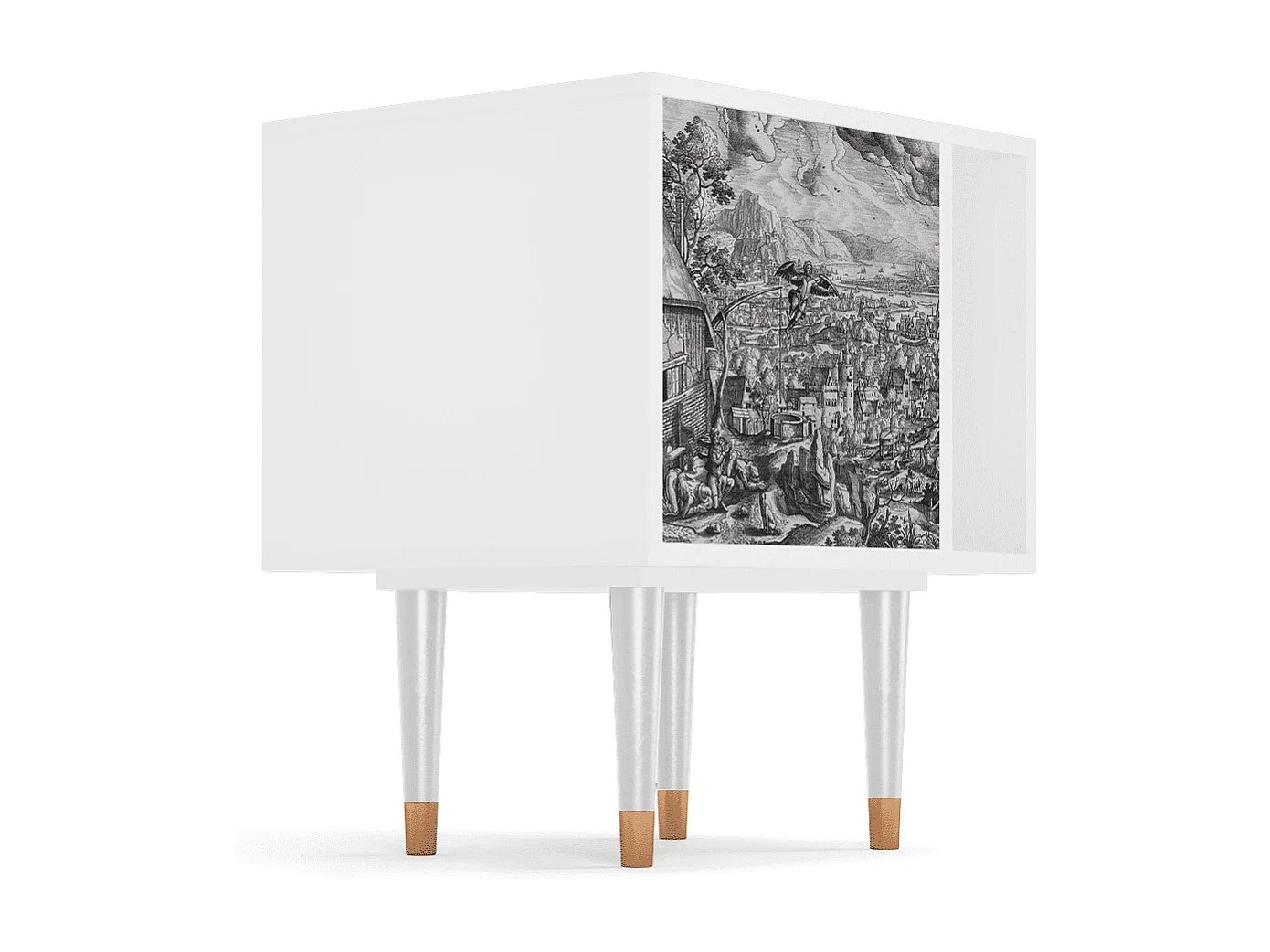 Table de nuit - 57х69х48 cm - S2 - Departure, Blanc