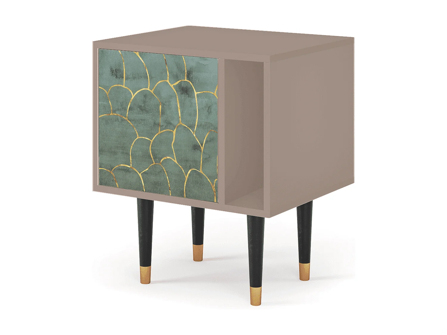 Criado-mudo - 57х69х48 cm - S2 - Magnificent Water Lily, Latte