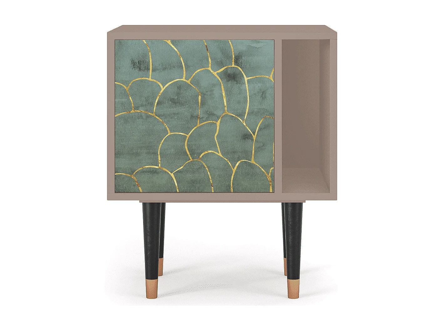 Stolik nocny - 57х69х48 cm - S2 - Magnificent Water Lily, Latte