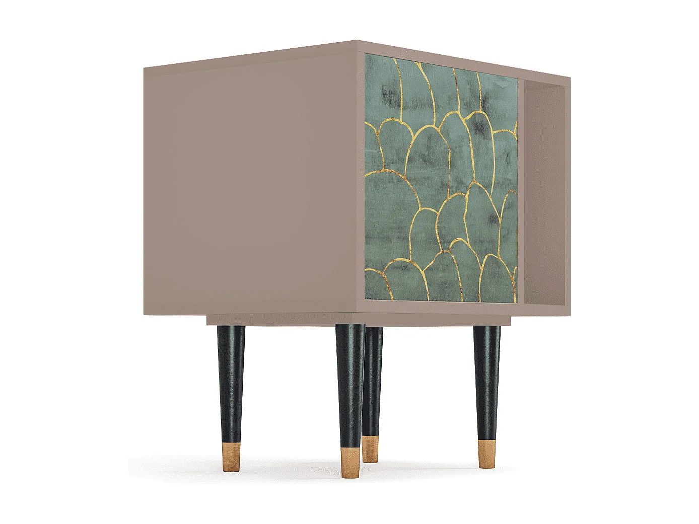 Stolik nocny - 57х69х48 cm - S2 - Magnificent Water Lily, Latte