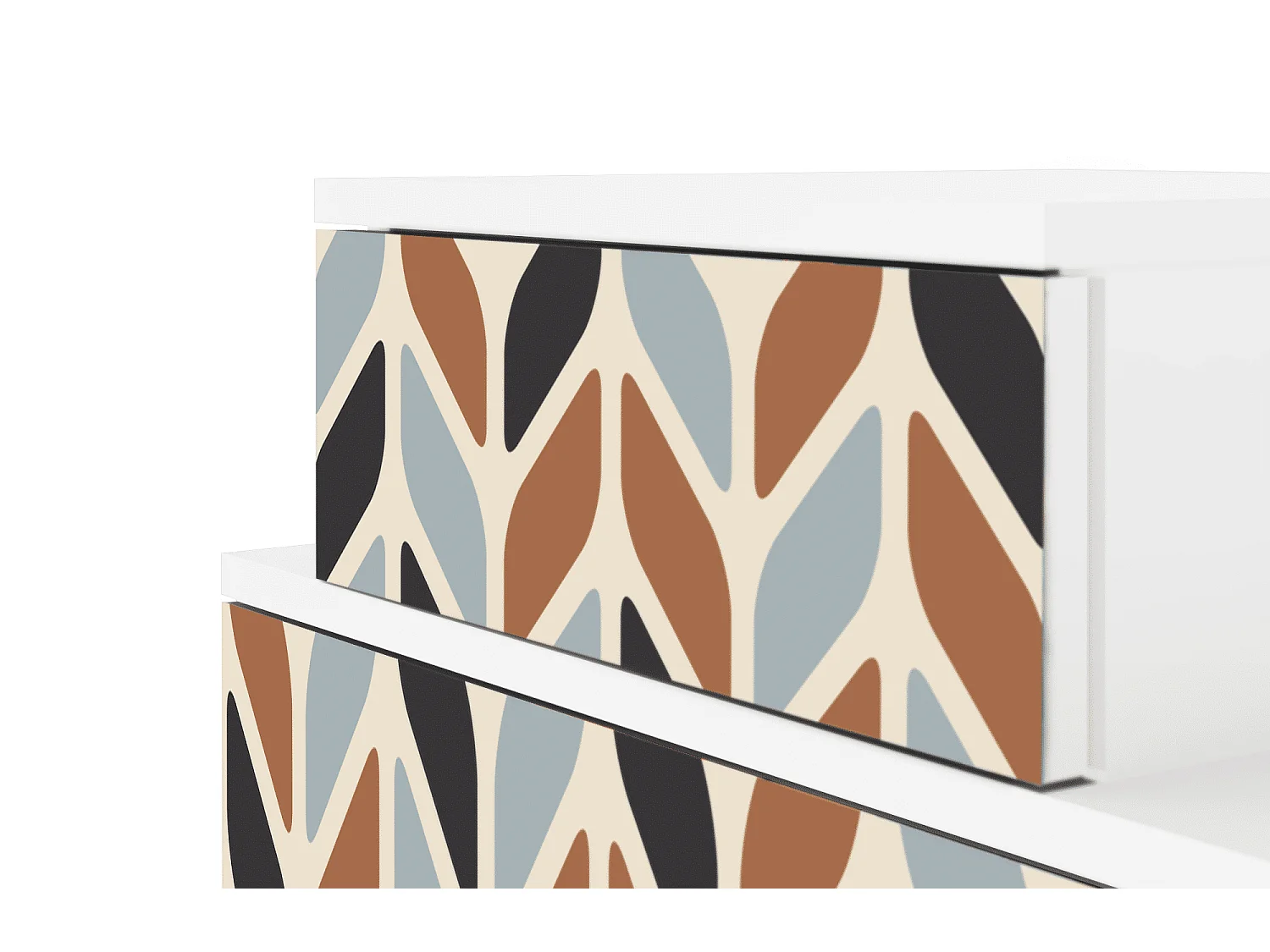 Criado-mudo - 58х58х41 cm - NS1 - Beige Laure, Branco