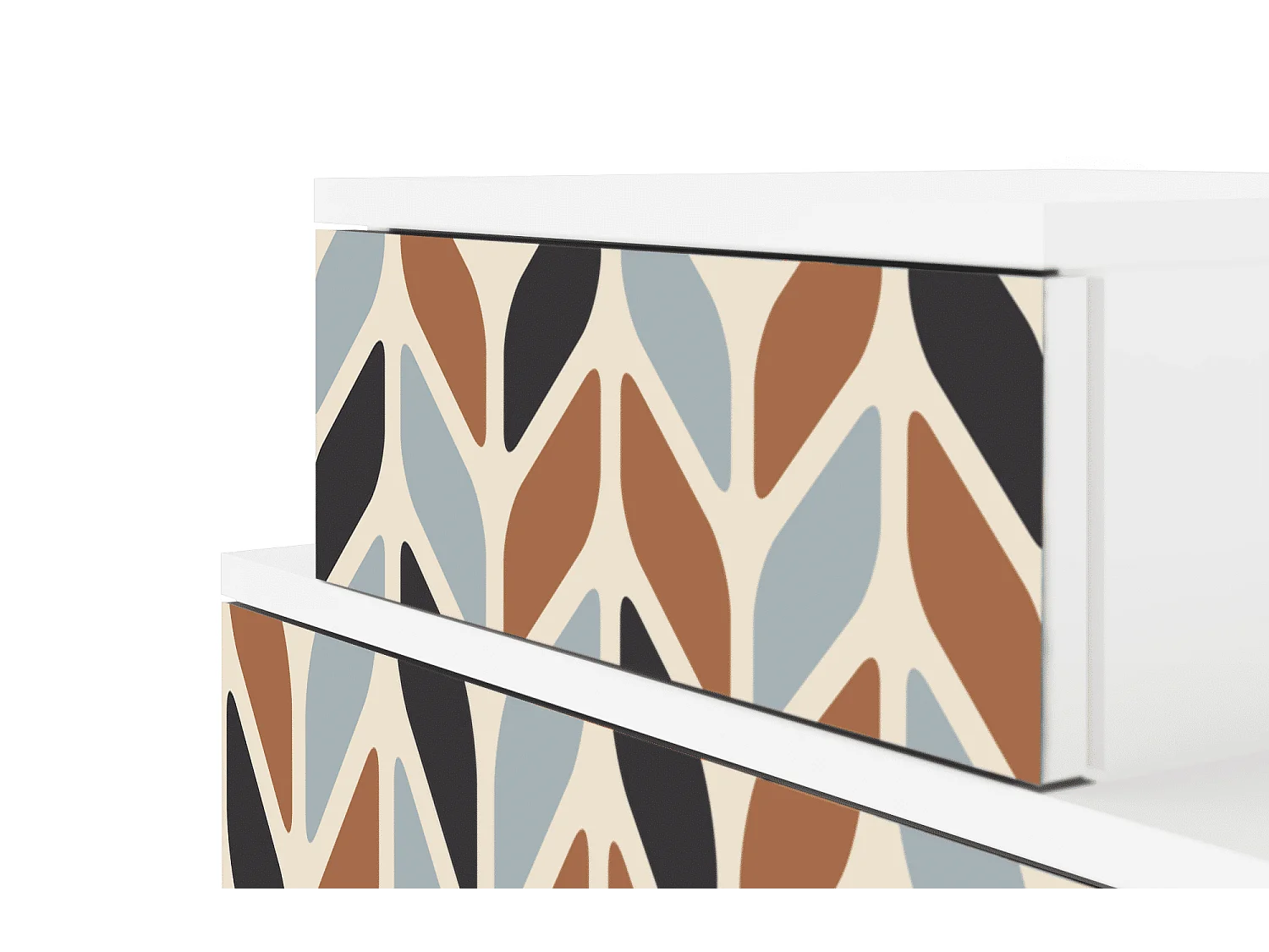 Nachtkastje - 58х58х41 cm - NS1 - Beige Laure, Wit