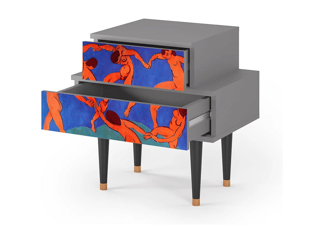 Stolik nocny - 58х58х41 cm - NS1 - The Dance by Matisse , Szary