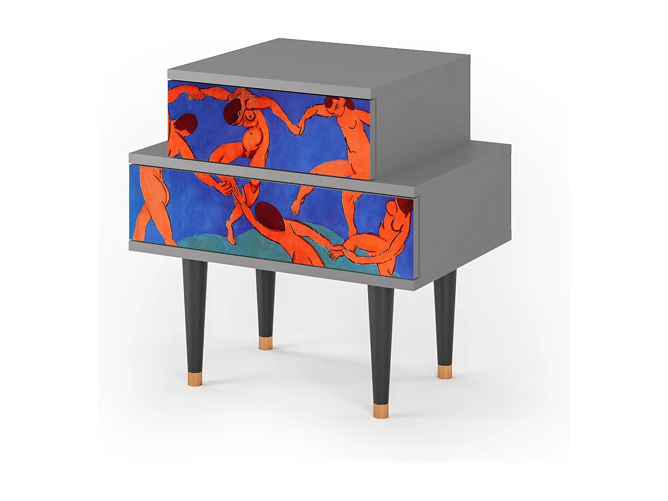 Table de nuit - 58х58х41 cm - NS1 - The Dance by Matisse , Gris