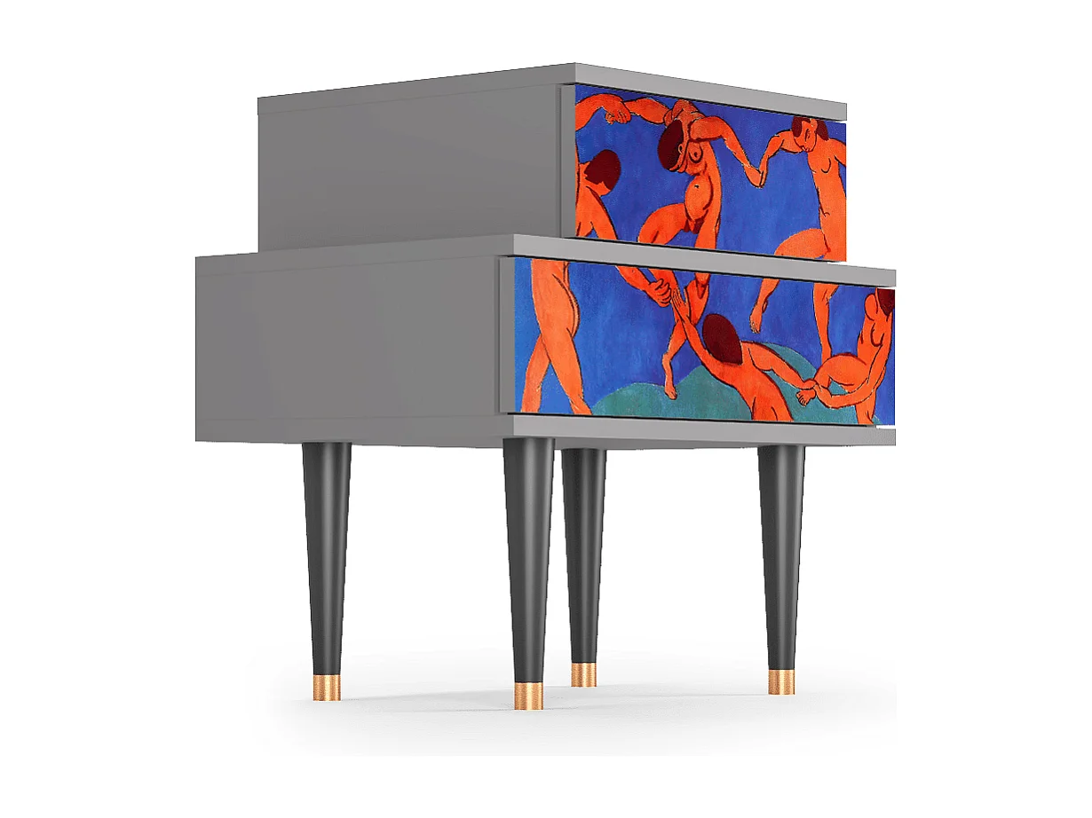 Table de nuit - 58х58х41 cm - NS1 - The Dance by Matisse , Gris