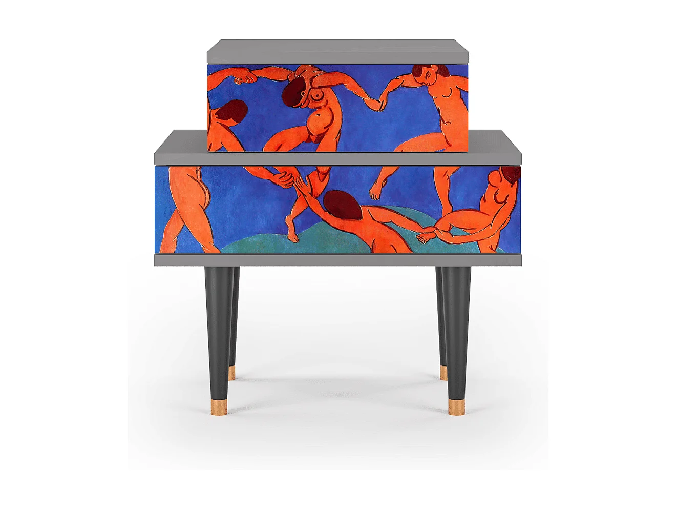 Stolik nocny - 58х58х41 cm - NS1 - The Dance by Matisse , Szary