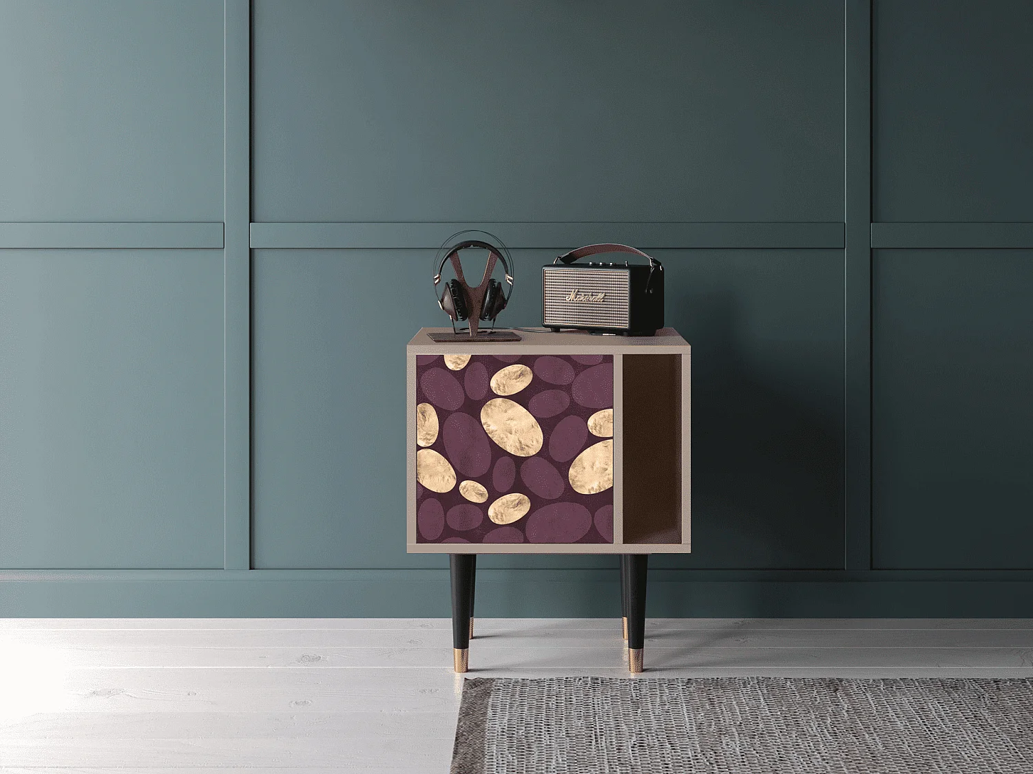 Criado-mudo - 57х69х48 cm - S2 - Fine Wine, Latte