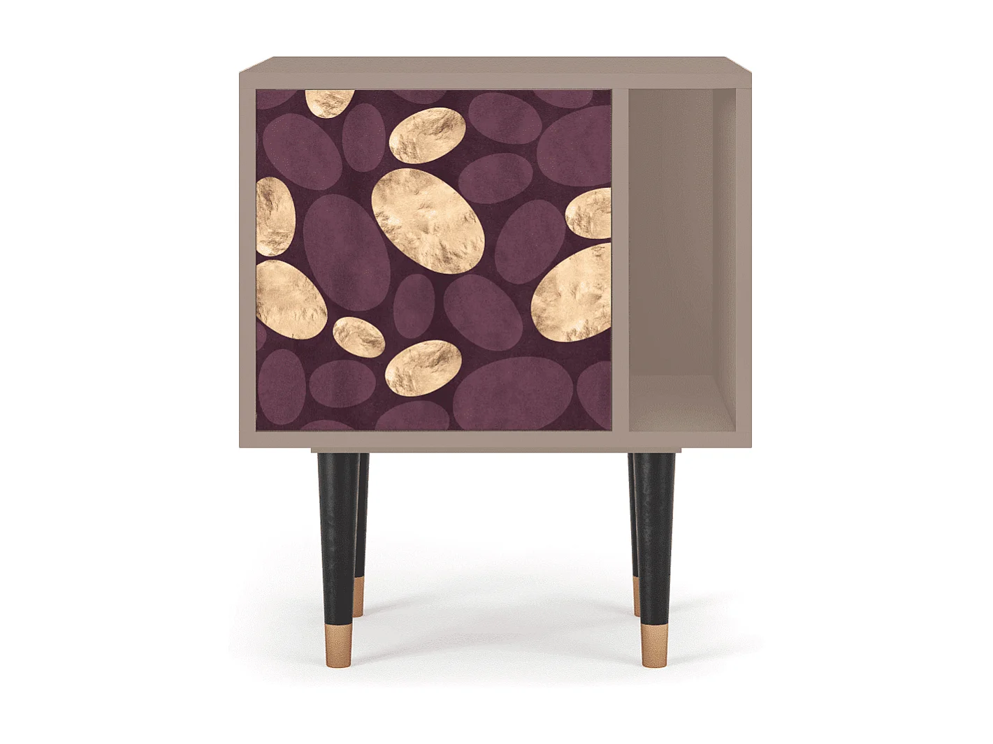 Stolik nocny - 57х69х48 cm - S2 - Fine Wine, Latte