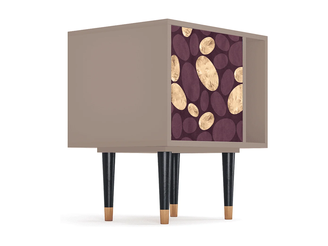 Stolik nocny - 57х69х48 cm - S2 - Fine Wine, Latte