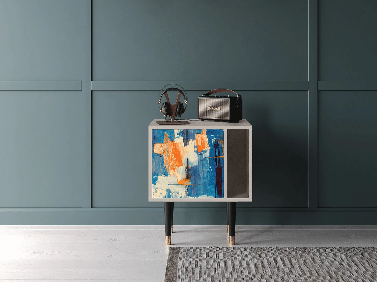 Mesita de noche - 57х69х48 cm - S2 - Abstract Expressionism, Arena