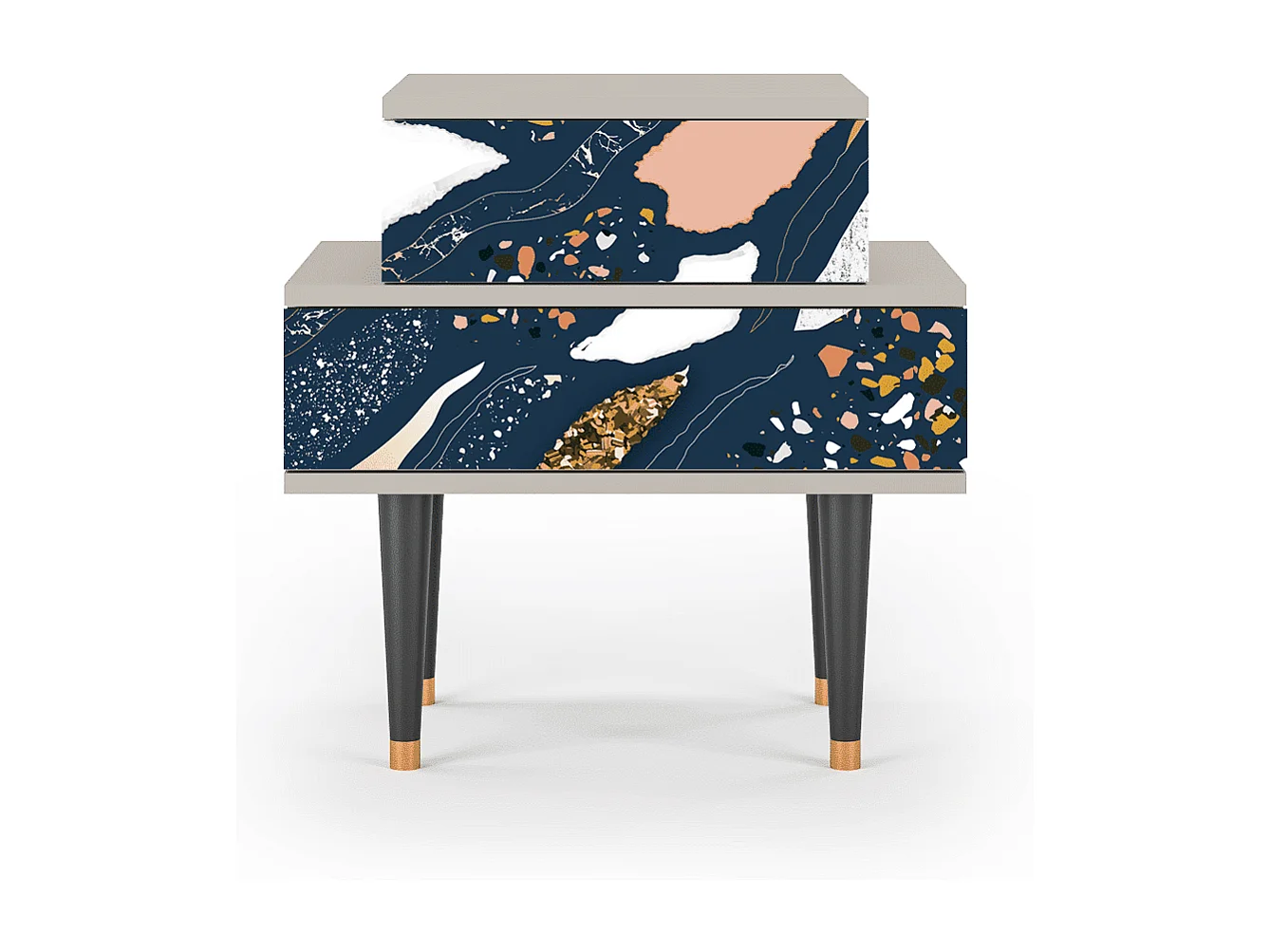 Table de nuit - 58х58х41 cm - NS1 - Nude Iceberg, Sable