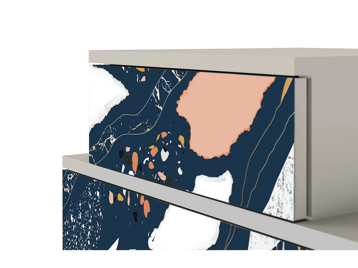 Table de nuit - 58х58х41 cm - NS1 - Nude Iceberg, Sable