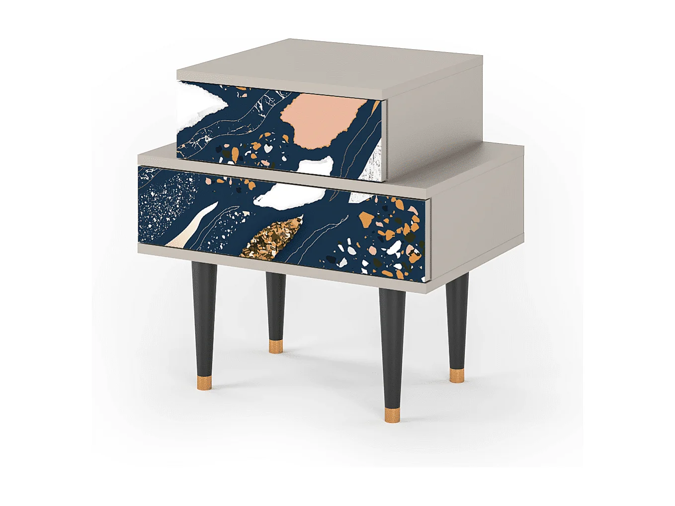 Table de nuit - 58х58х41 cm - NS1 - Nude Iceberg, Sable