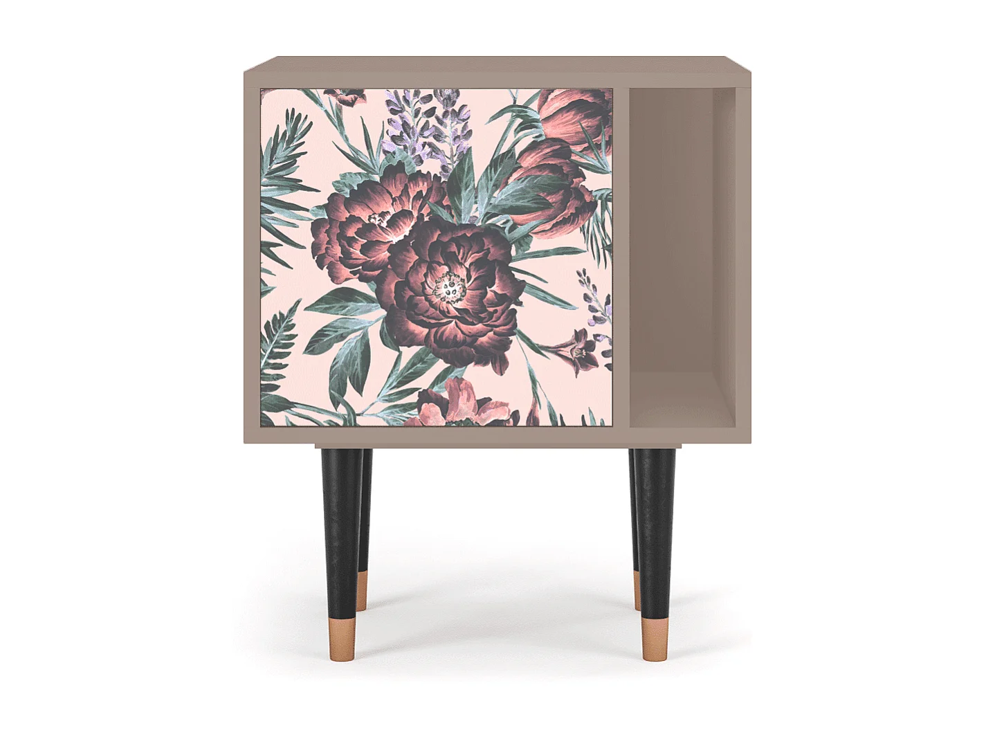 Comodino - 57х69х48 cm - S2 - Peach Peonies, Latte