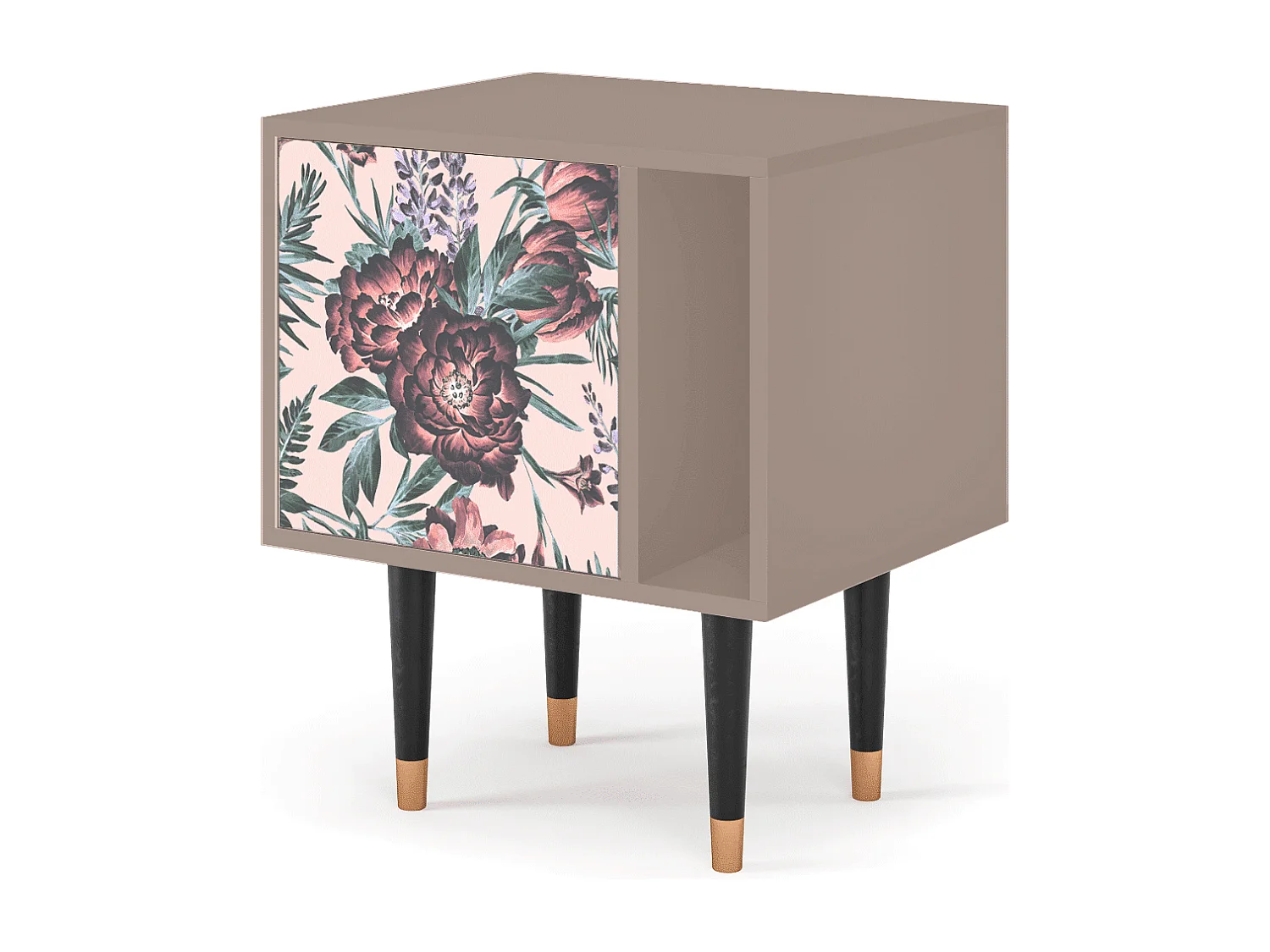 Table de nuit - 57х69х48 cm - S2 - Peach Peonies, Latte
