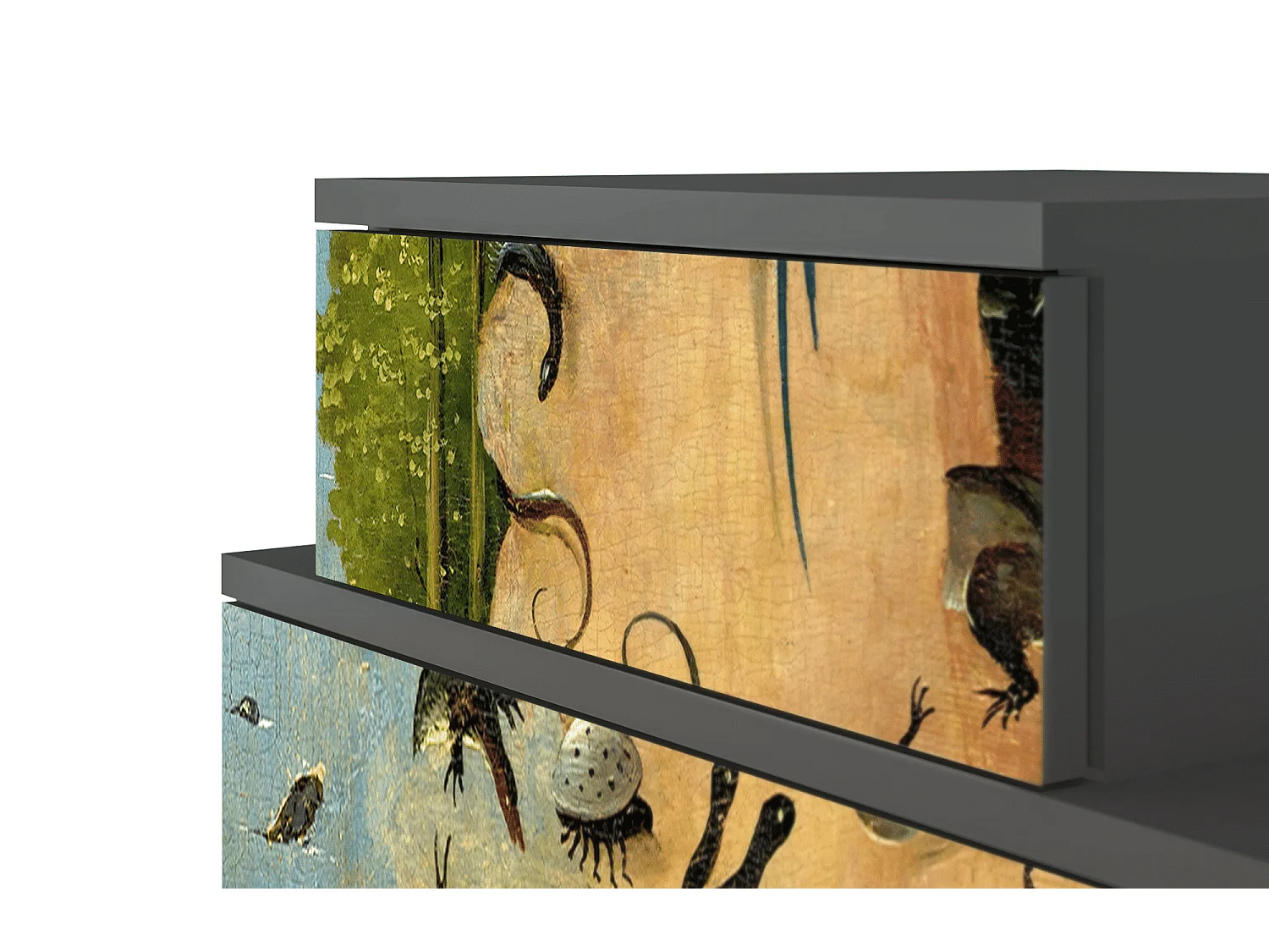 Stolik nocny - 58х58х41 cm - NS1 - The Garden by Bosch, Antracyt