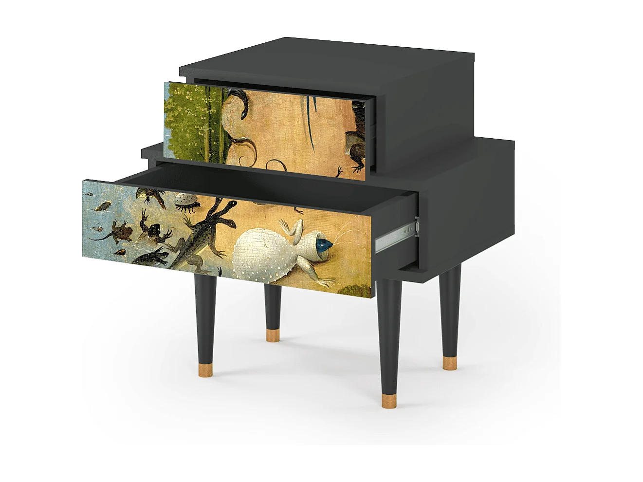 Stolik nocny - 58х58х41 cm - NS1 - The Garden by Bosch, Antracyt