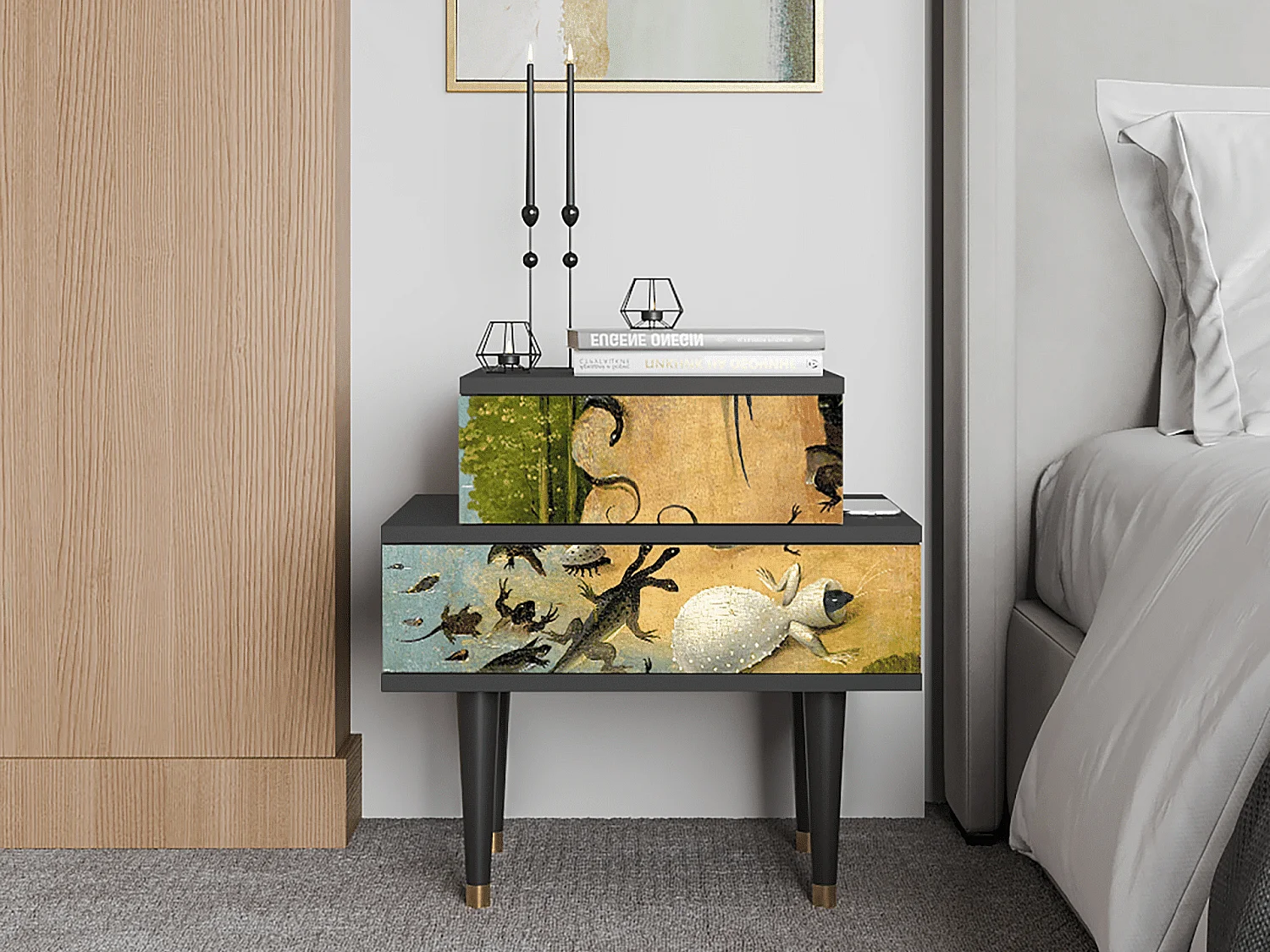 Table de nuit - 58х58х41 cm - NS1 - The Garden by Bosch, Anthracite