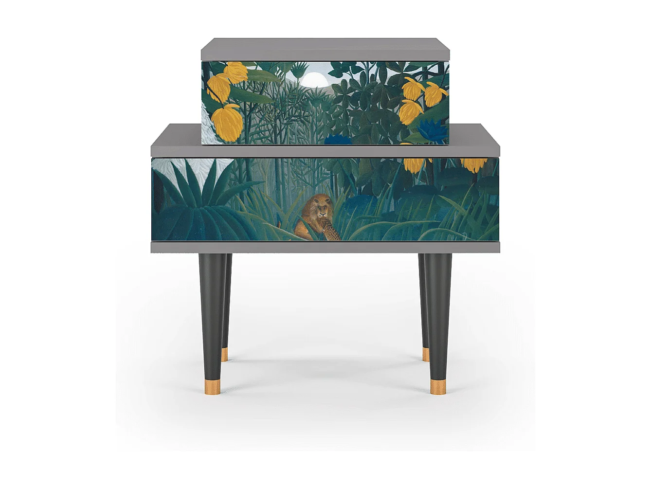 Table de nuit - 58х58х41 cm - NS1 - The Repast of the Lion, Gris