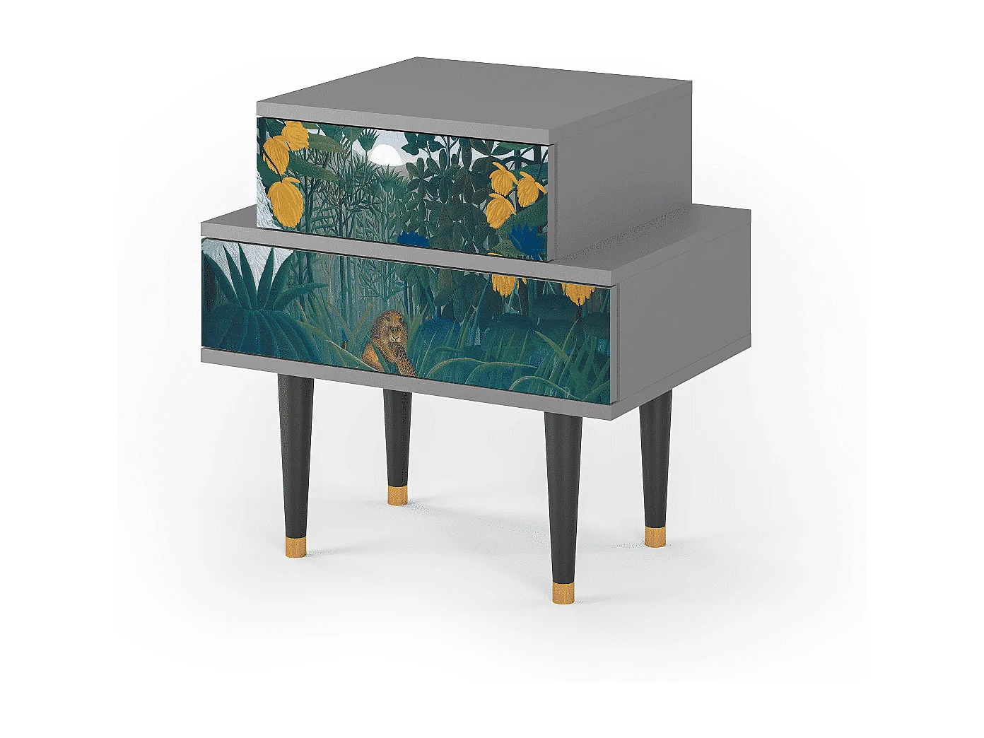 Table de nuit - 58х58х41 cm - NS1 - The Repast of the Lion, Gris