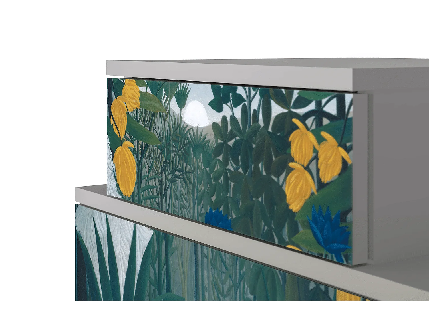 Stolik nocny - 58х58х41 cm - NS1 - The Repast of the Lion, Szary