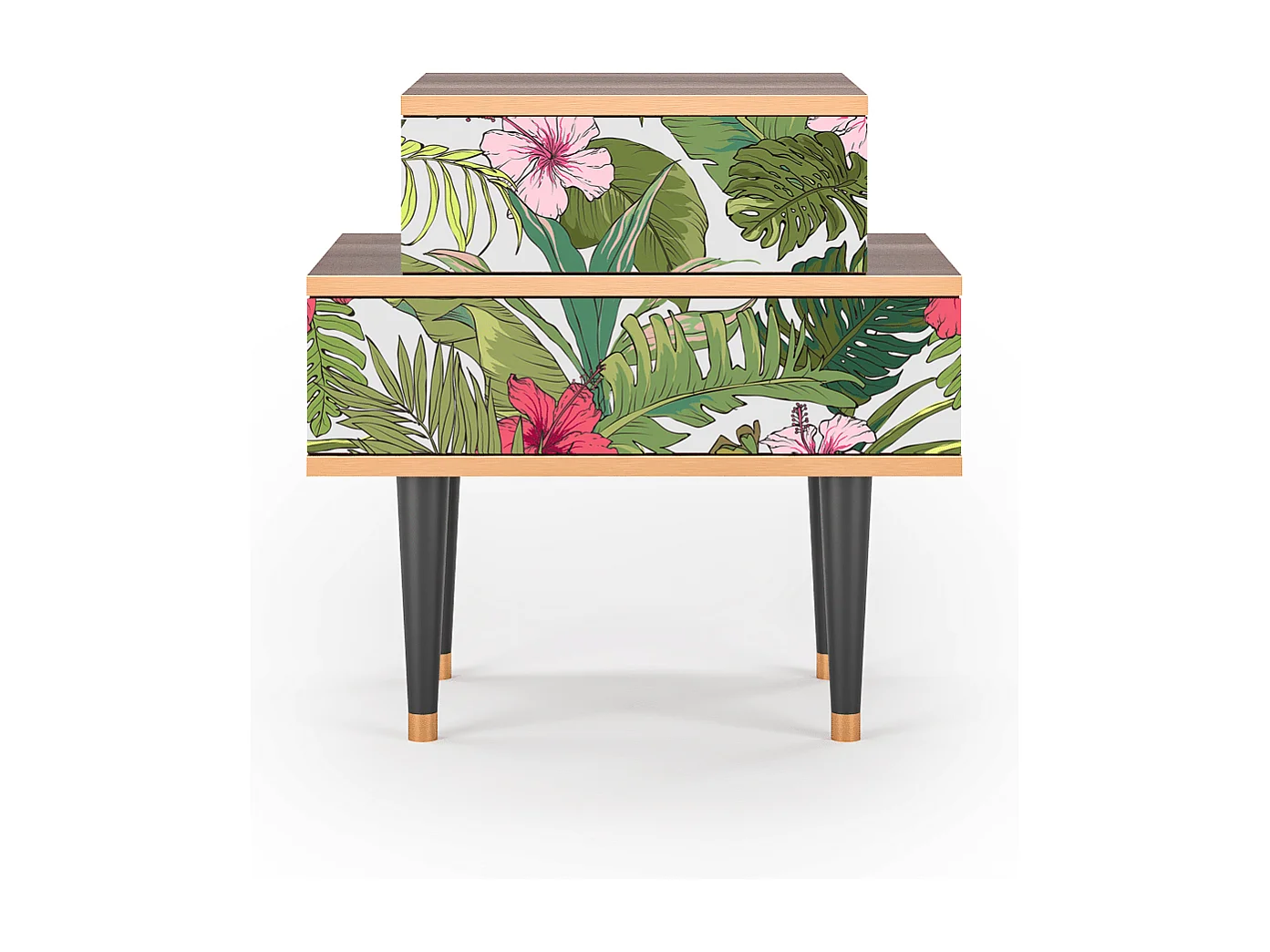 Table de nuit - 58х58х41 cm - NS1 - Verdant Tropics, Noyer
