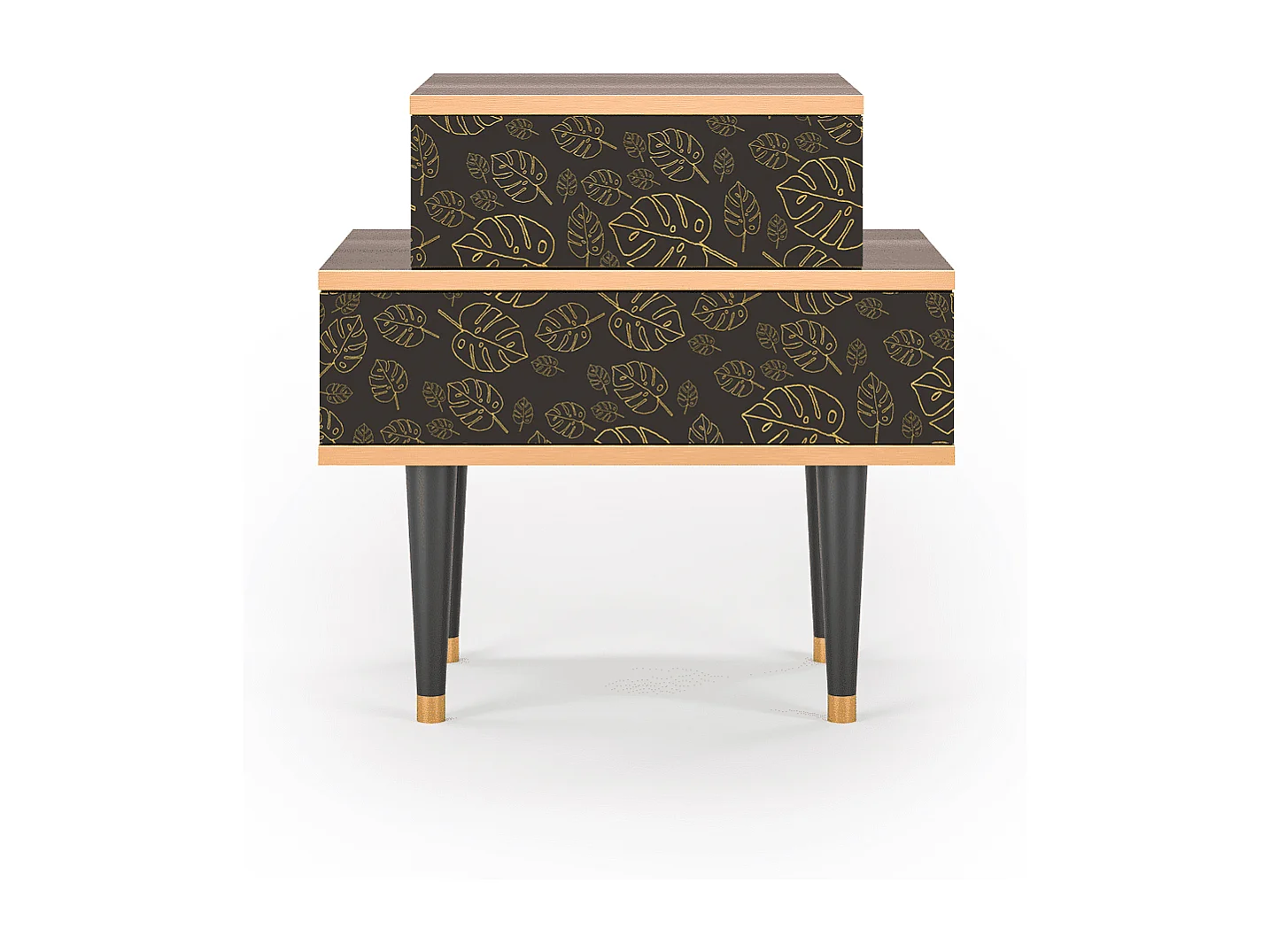 Stolik nocny - 58х58х41 cm - NS1 - Fall Of The Leaves, Orzech