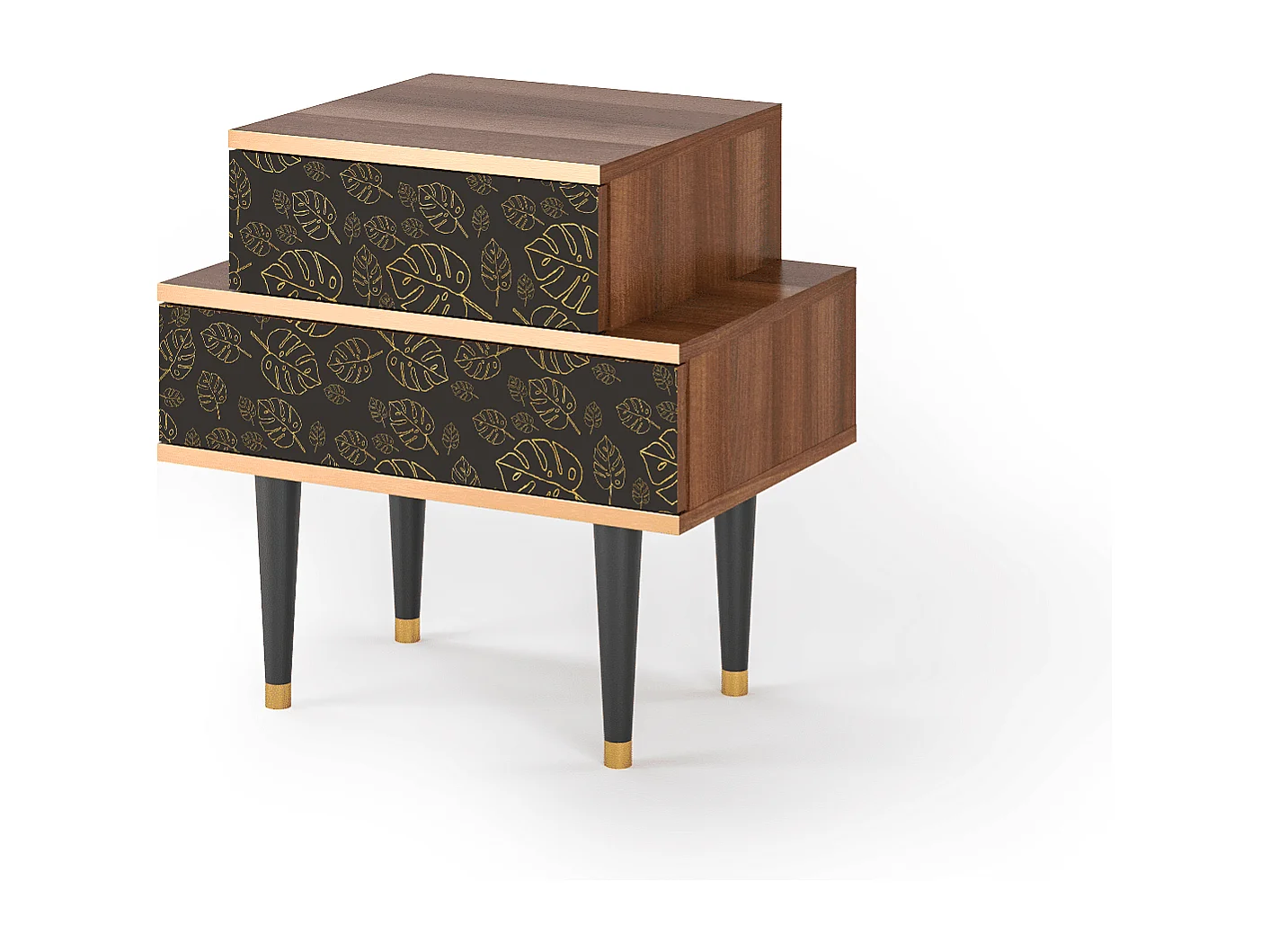 Stolik nocny - 58х58х41 cm - NS1 - Fall Of The Leaves, Orzech