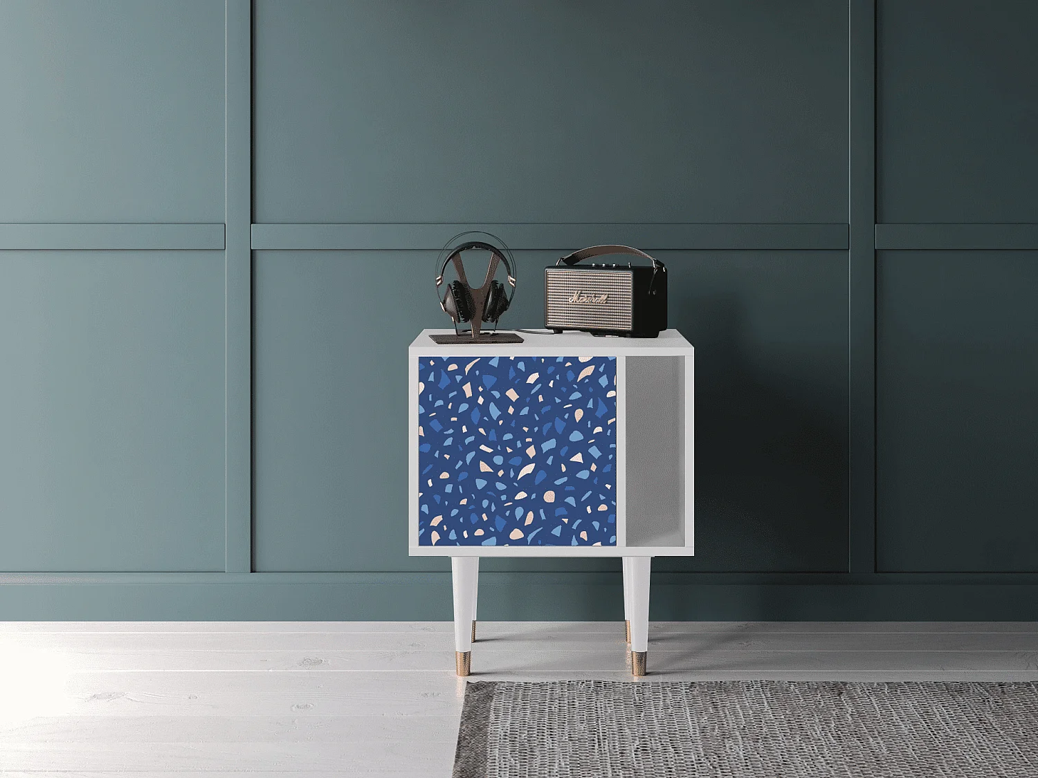 Mesita de noche - 57х69х48 cm - S2 - Soap Whirpool, Blanco