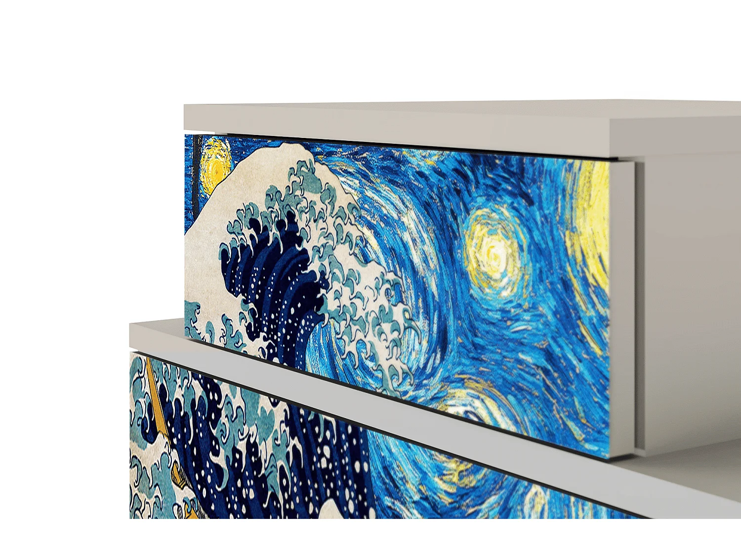 Table de nuit - 58х58х41 cm - NS1 - Great Wave, Sable