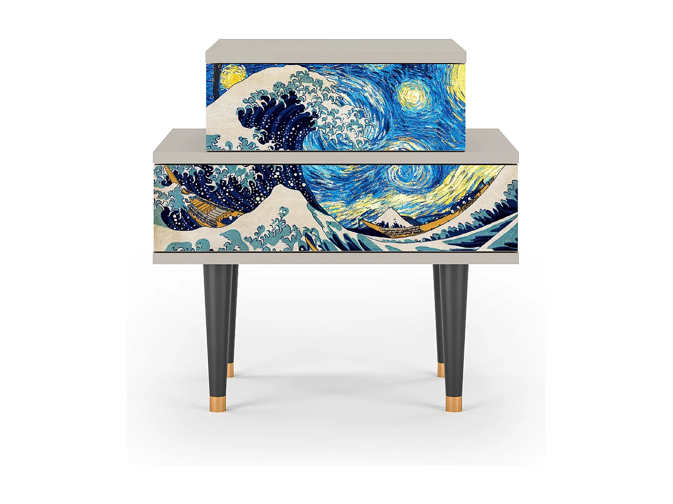 Nachtkastje - 58х58х41 cm - NS1 - Great Wave, Zand