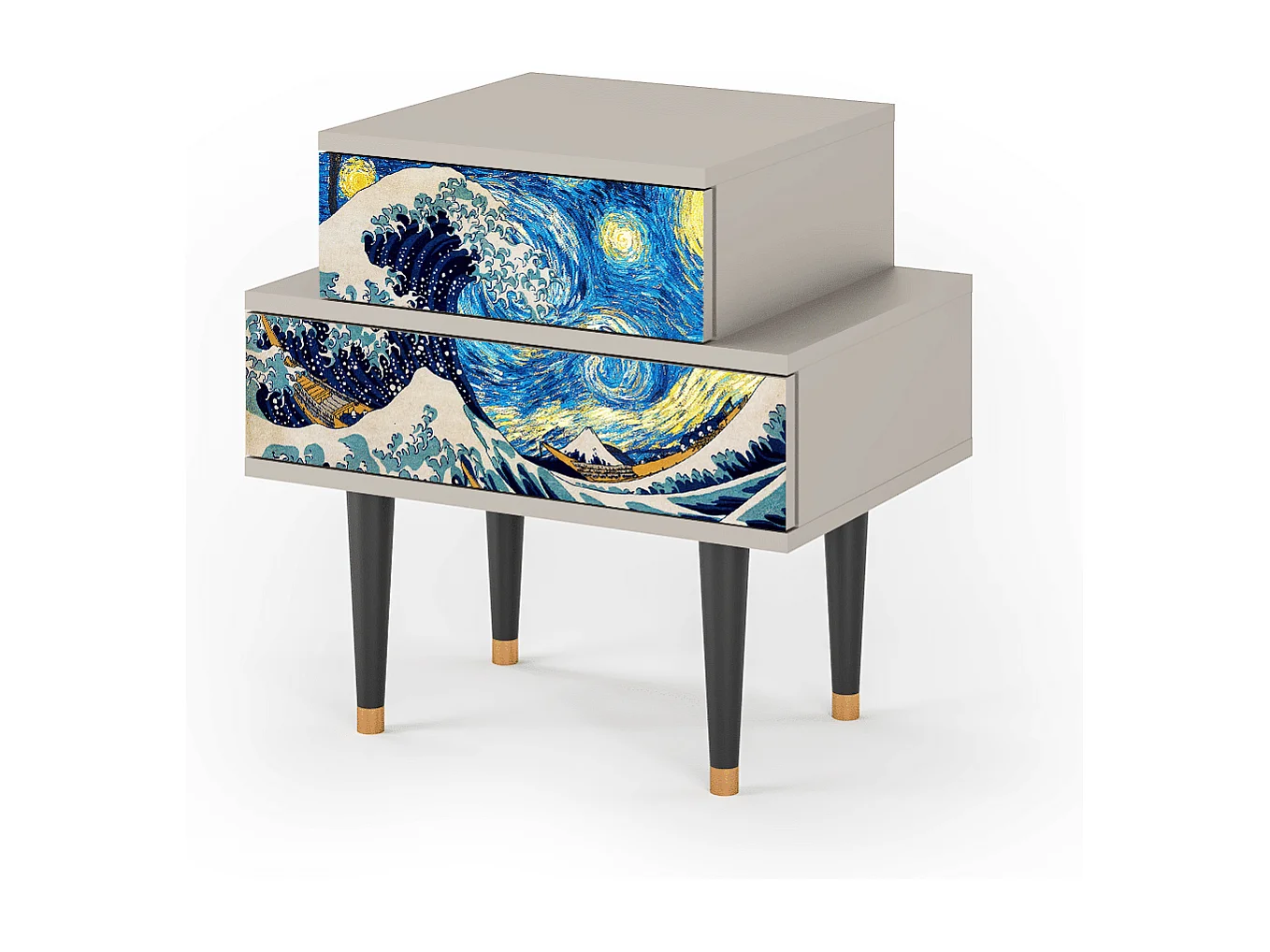 Nachtkastje - 58х58х41 cm - NS1 - Great Wave, Zand