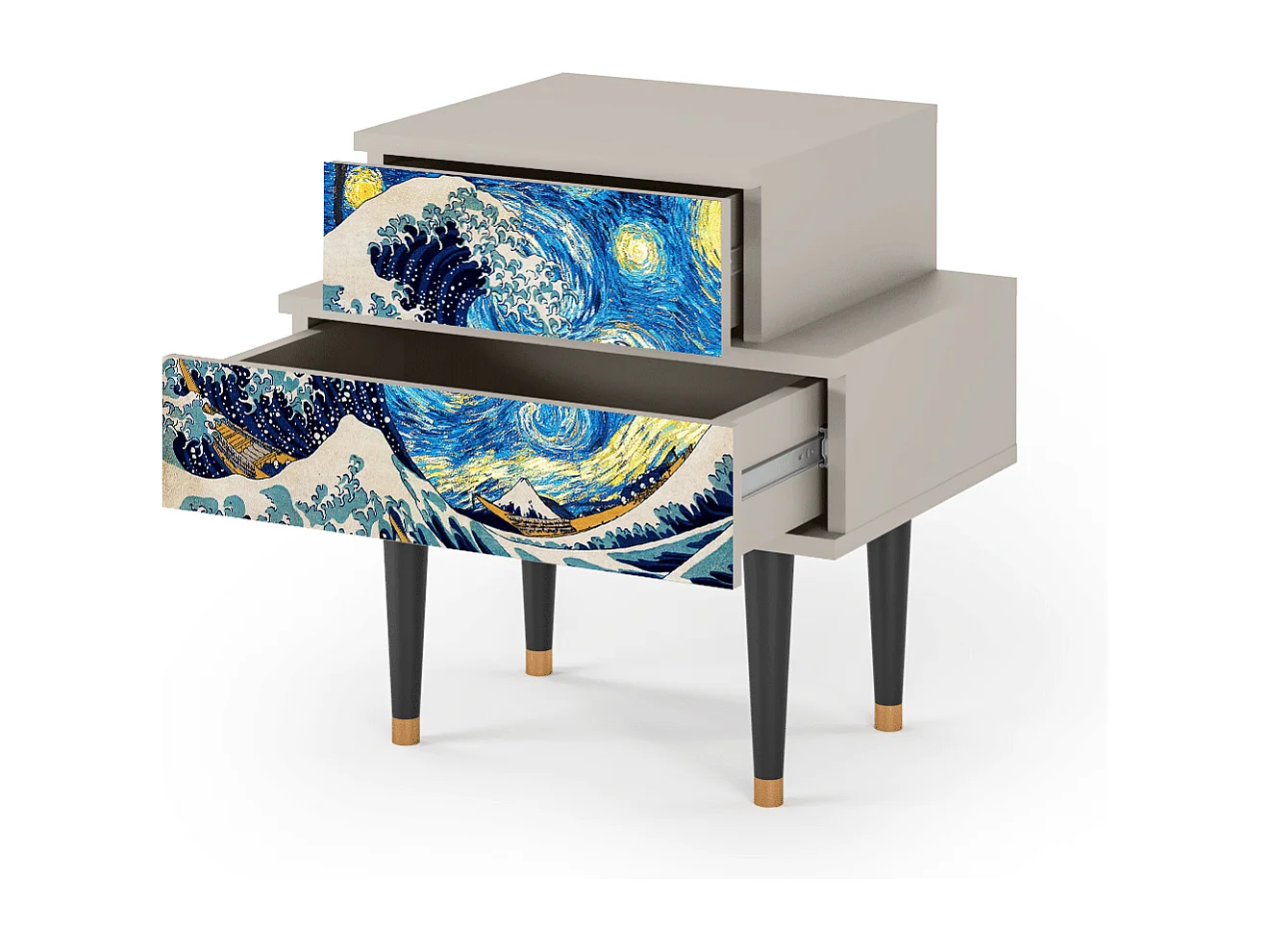 Nachtkastje - 58х58х41 cm - NS1 - Great Wave, Zand